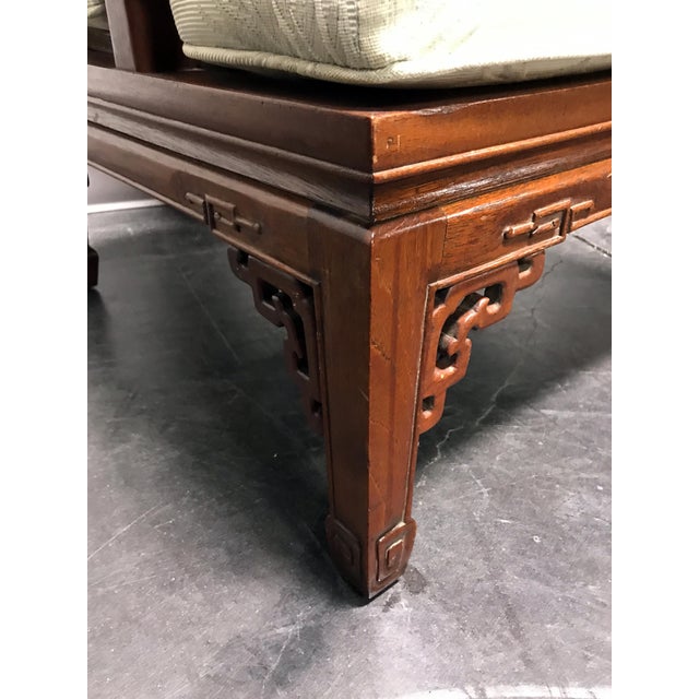 Asian Korean Carved Mahogany Lounge Chairs Pair Chairish