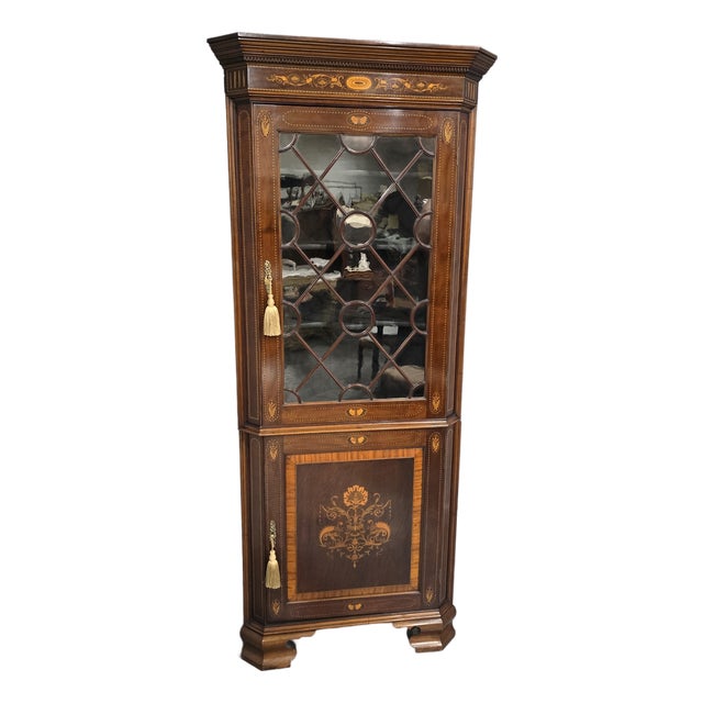 Inlaid Mahogany Cabinet, 1900s For Sale