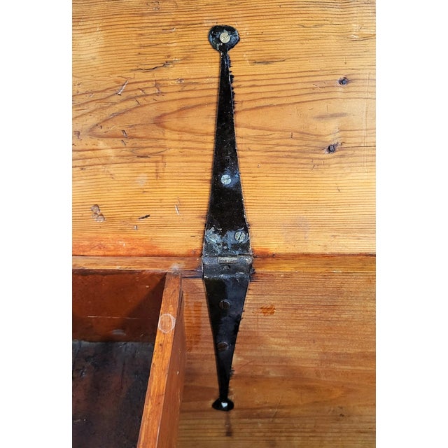 19th C American Blanket Chest Trunk Steamer For Sale - Image 13 of 16