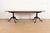 English Baker Furniture Style Georgian Carved Walnut Double Pedestal Extension Dining Table, Newly Refinished For Sale - Image 3 of 14