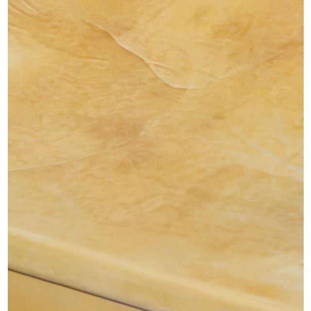 Goldenrod Karl Springer Goatskin Desk c.1970 For Sale - Image 8 of 9