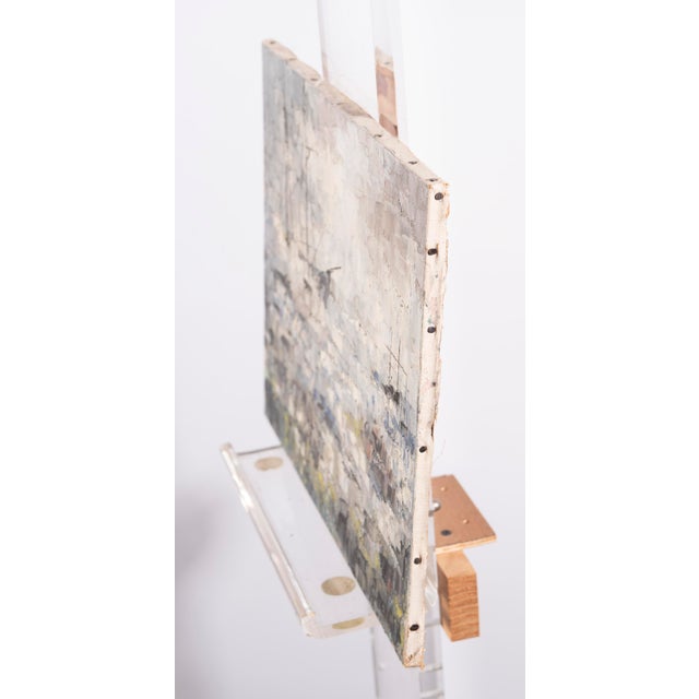 G. Berger, Modernist Seascape with Sailing Ships, Textured Impasto Marine Scene, Oil on Canvas For Sale - Image 11 of 14