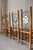 Wood Vintage Hand Painted Folk Art Dining Chairs With Woven Rush Seats - Set of 5 For Sale - Image 7 of 13