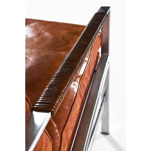 Sofa in Steel and Leather by Preben Fabricius & Jørgen Kastholm, 1960s For Sale - Image 9 of 10