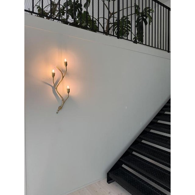Art Deco Astra Wall Light in Brass, Norway, 1950s For Sale - Image 3 of 16