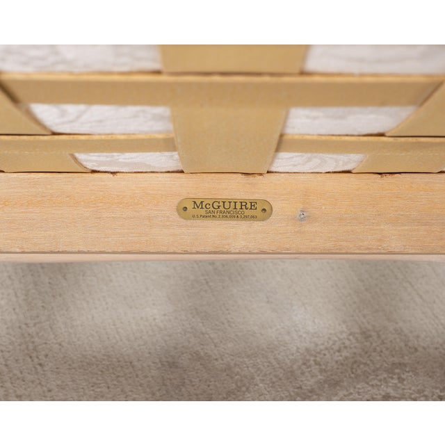Beige Pair of McGuire Organic Modern Rattan Cathedral Sofas 7 Ft 9 Ft For Sale - Image 8 of 18
