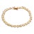 14k Yellow Gold Leaf Motif Stacking Bracelet Etched Reflective Accents For Sale