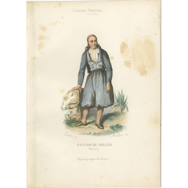Iberian Costume Engravings, 1850, Engraving For Sale - Image 3 of 15