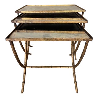 Nesting Tables attributed to Bagues Company, 1960s, Set of 3 For Sale