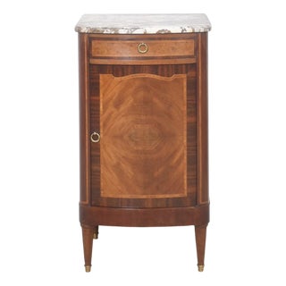Walnut Inlaid Side Cabinet, 1890s For Sale