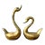 Vintage Large Brass Swans Figurines- a Pair For Sale