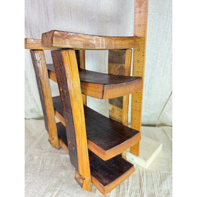 Early 21st Century Handmade Reclaimed Oak Wine Barrel Three-Tier Serving & Display Stand For Sale - Image 5 of 10