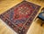 Vintage Persian Heriz Serapi Rug, Hand-Knotted Wool, Geometric Pattern, Red & Navy, 6x9 For Sale - Image 11 of 18