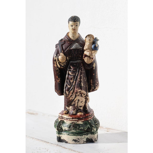 Late 19th Century Figure of Saint Anthony of Padua With the Child Jesus For Sale - Image 13 of 13
