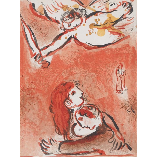 Marc Chagall, The Bible, The Savior Angel, Original Lithogravure For Sale - Image 6 of 6