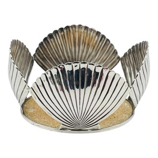 Vintage Shell Shaped Wine Bottle Coaster by Emilia Castillo, Mexico 1980's For Sale
