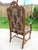 Antique Carved Wood Spanish Revival Arm Throne Chair W/ Leopard Tiger Jungle Cat Velvet Upholstery For Sale - Image 15 of 17