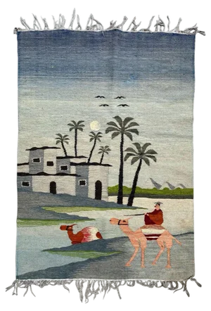 Vintage Tunisian Native Tapestry, 1960s