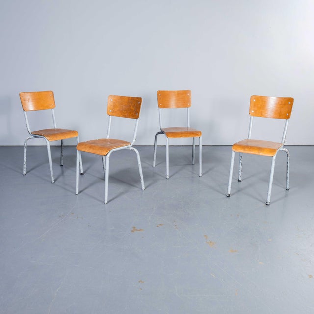 1960's Mullca Simple Grey Stacking Dining Chairs - Large Quantity Available. - Set Of Six. One of our most favourite...
