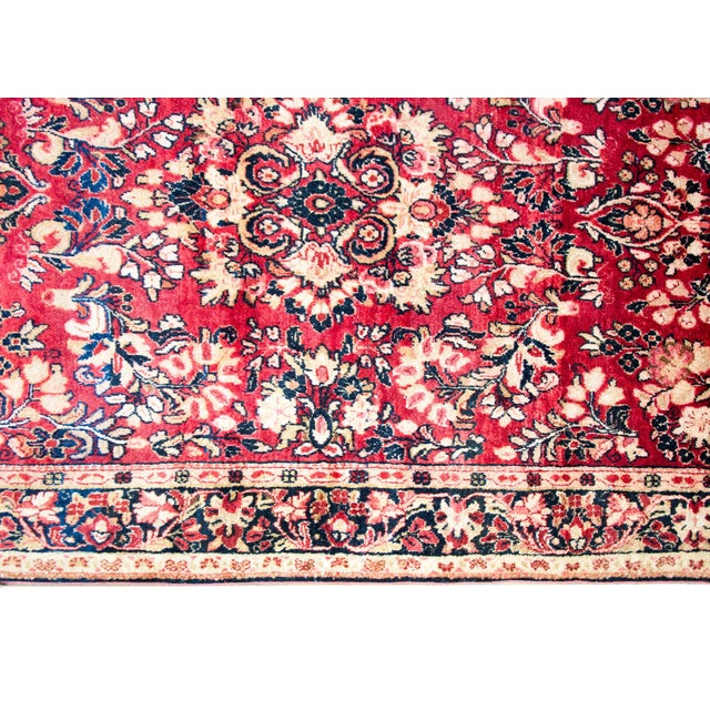 Red Early 20th Century Persian Sarouk Rug For Sale - Image 8 of 14