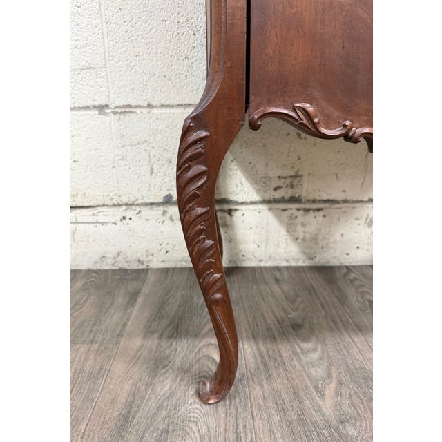 Antique Victorian Rococo Revival Mahogany Music Cabinet For Sale In Kansas City - Image 6 of 11