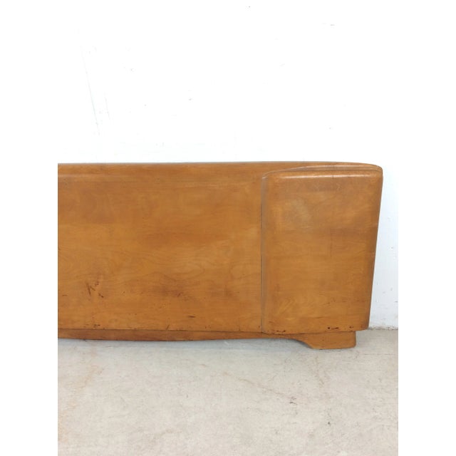 Brown Mid Century Modern Headboard & Footboard by Heywood Wakefield For Sale - Image 8 of 12