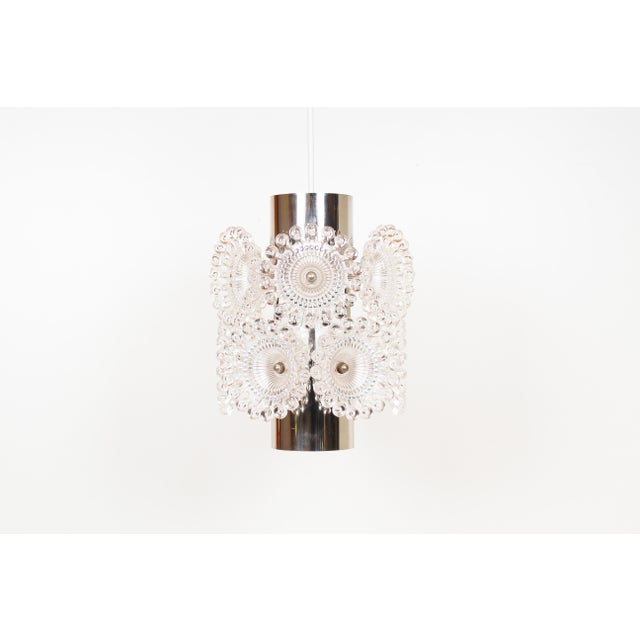 Vintage Chrome Pendant Lamp from Sölken Leuchten, 1970s For Sale - Image 9 of 9