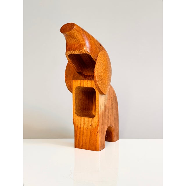 Mid-Century Modern Oak Elephant Sculpture with Secret Compartment, Germany, 1960s For Sale - Image 3 of 16