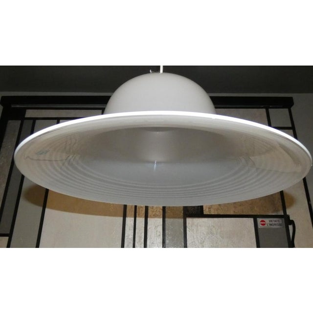 Murano Glass, Steel & Chrome Suspension Light by De Majo, Italy, 1970s For Sale - Image 3 of 15