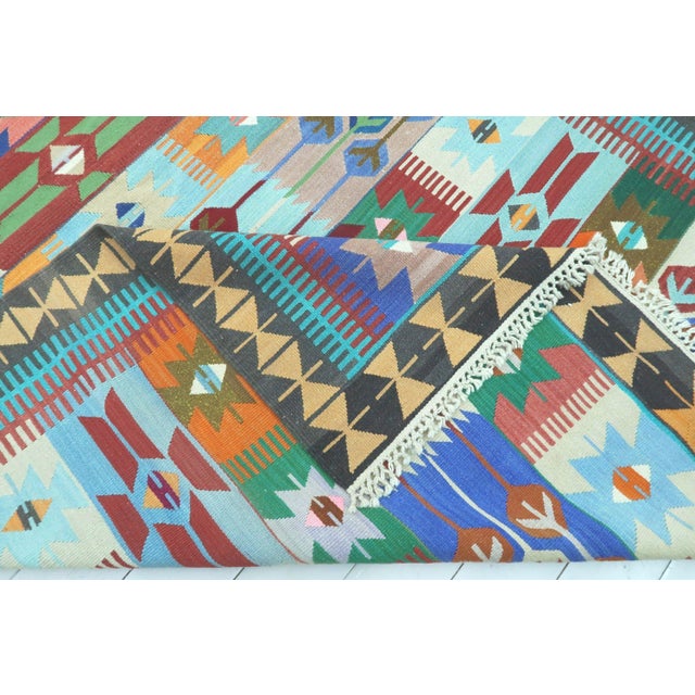 Vintage Afion Flat Weave Rug For Sale - Image 4 of 13