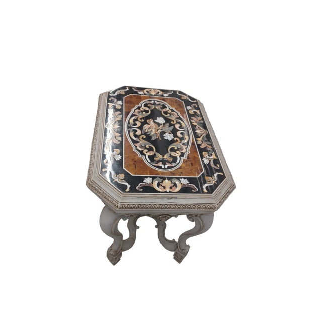 Late 19th Century Antique Italian Pietra Dura Table Circa 1880s For Sale - Image 5 of 5