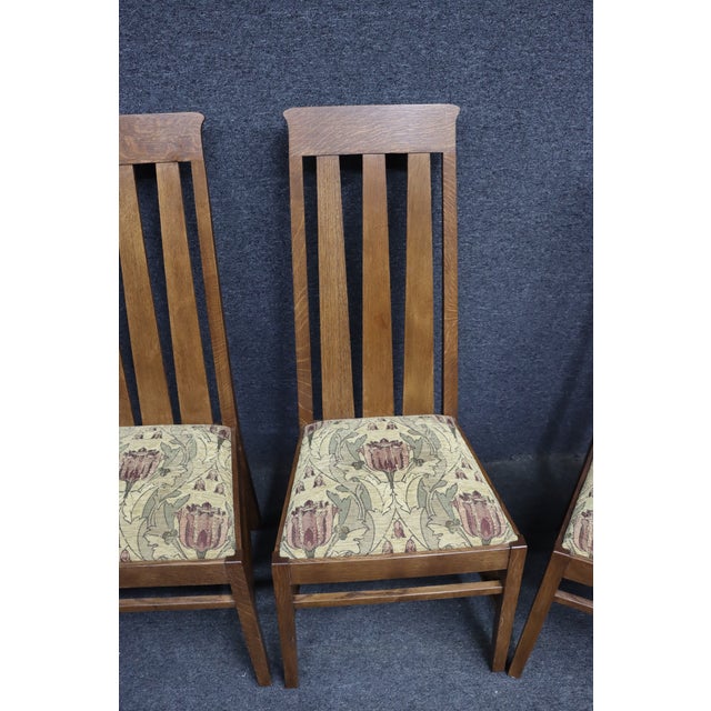 Set of 4 Stickley Mission Oak Dining Chairs For Sale In Philadelphia - Image 6 of 15