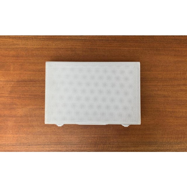 Postmodern White Perforated Metal Briefcase, 1980s For Sale - Image 15 of 18