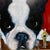 Early 20th Century Framed Boston Terrier Dog Portrait With Star Wars Figurines Oil Painting For Sale - Image 4 of 11