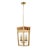 Contemporary Matthew Izzo Home Ren Gold Metal Hexagon Lantern Style Pendant Light With Inset Burlwood For Sale - Image 3 of 7