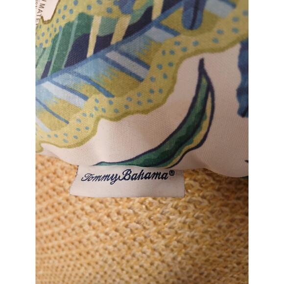 2 Pillow Set Tommy Bahama Tropical Leaf Throw 16 X 16 Indoor Outdoor Blue Green For Sale - Image 11 of 13