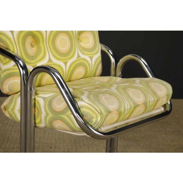 Set of Four Jerry Johnson 'Arcadia' Chrome Sling Chairs for Landes, 1970s For Sale - Image 12 of 17