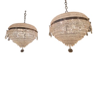 Pair of Vintage Wedding Cake Chandelier For Sale