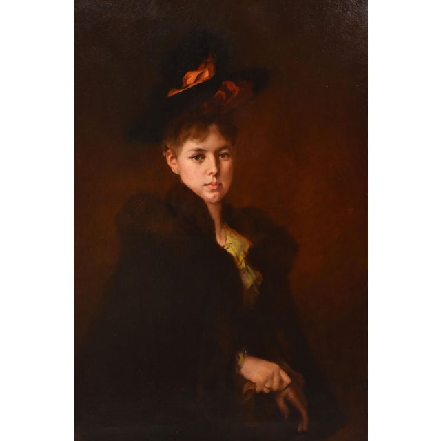 François Reynaud, Female Portrait, 1800s, Oil on Canvas, Framed For Sale - Image 3 of 10