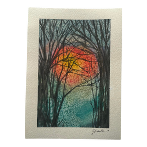 Original Watercolor Landscape “Through the Canopy” by Nancy Smith