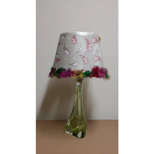 Vintage Belgian Crystal Glass Table Lamp from Val St Lambert, in Very Good conditions. Designed 1970 to 1979 This piece...