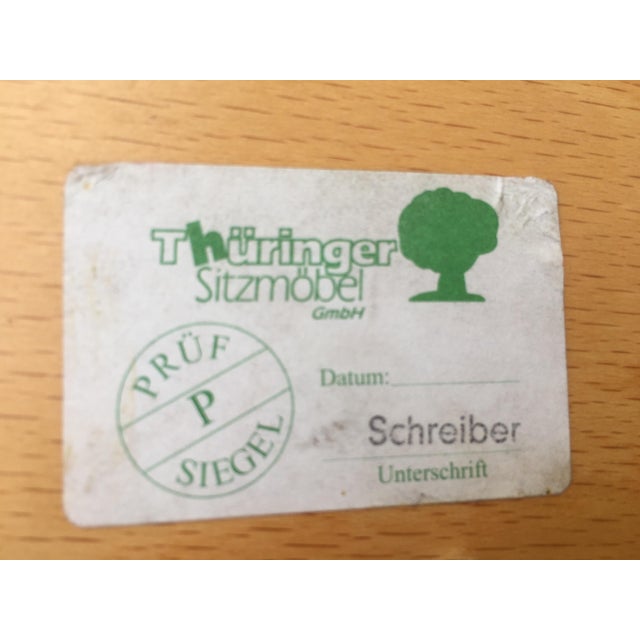 Wood Stackable Metal and Wood Chairs, 1990s, Set of 4 For Sale - Image 7 of 16