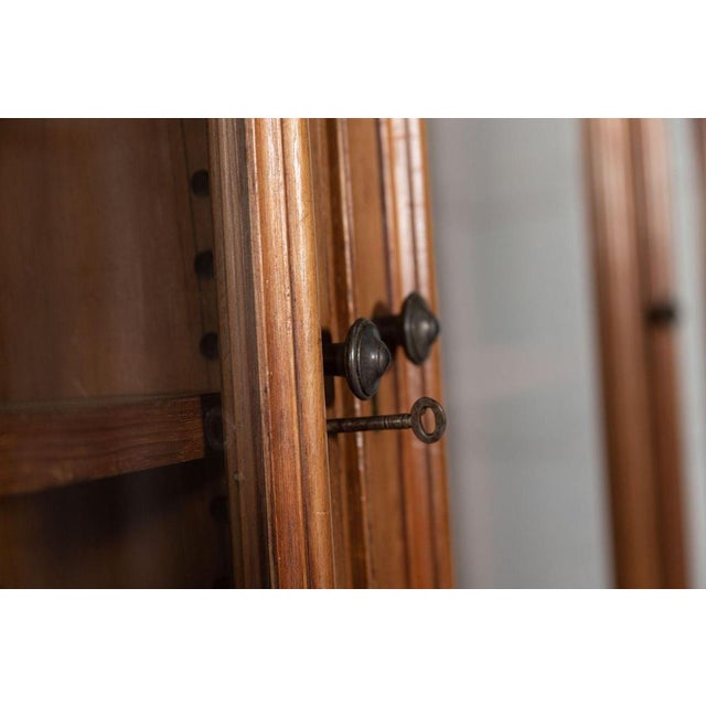 19th Century English Pine Arched Glazed Bookcase, 1870s For Sale - Image 11 of 14
