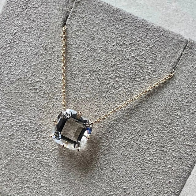 Contemporary Syna Rose Gold Rock Crystal Necklace For Sale - Image 3 of 5