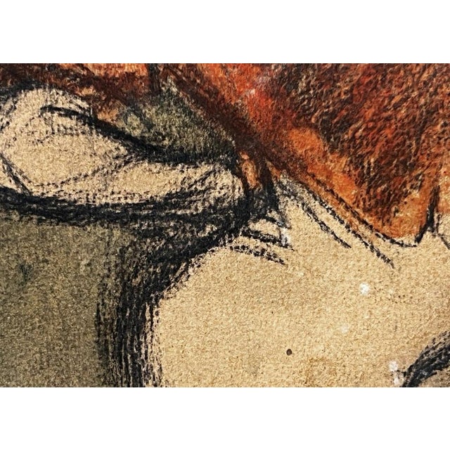 1910s Gerhard Gyllenhammar, Lady, 1912, Pastel & Charcoal Drawing For Sale - Image 5 of 7