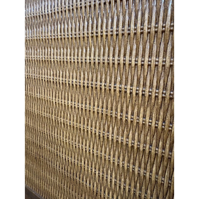 Brown 1960s Faux Bamboo and Rattan Twin Headboard Set For Sale - Image 8 of 10