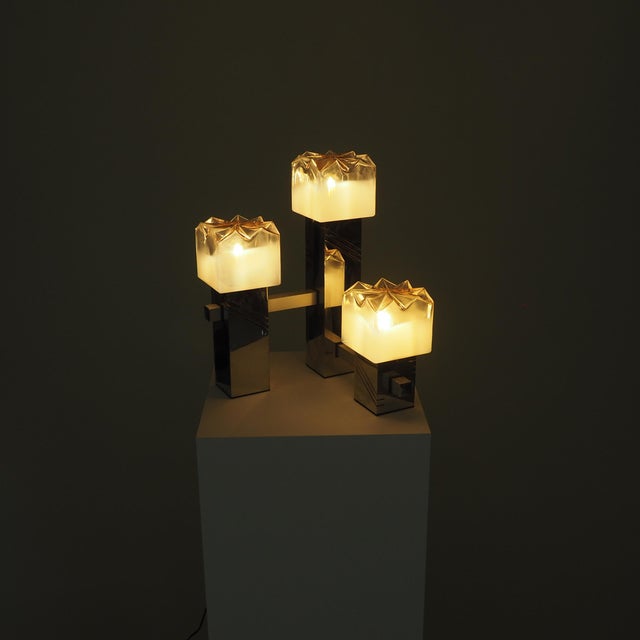 Table Lamp with Murano Glass Shades by Gaetano Sciolari, 1970s For Sale - Image 9 of 18