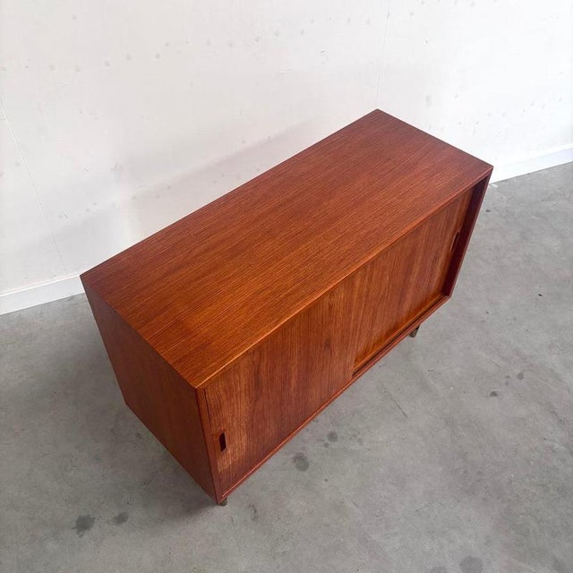 Small Teak Danish Sideboard by Sven Ellekaer, 1960s For Sale - Image 5 of 11