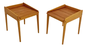 Mid-Century Danish Teak and Oak Side Tables from Kurt Østervig, 1960s