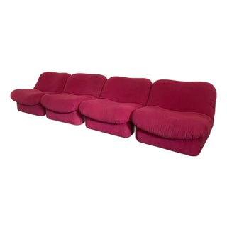 Italian Textile Modular Sofa, 1970s For Sale